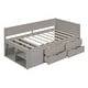 preview thumbnail 17 of 28, Twin Size Daybed with Drawers and Shelves Gray