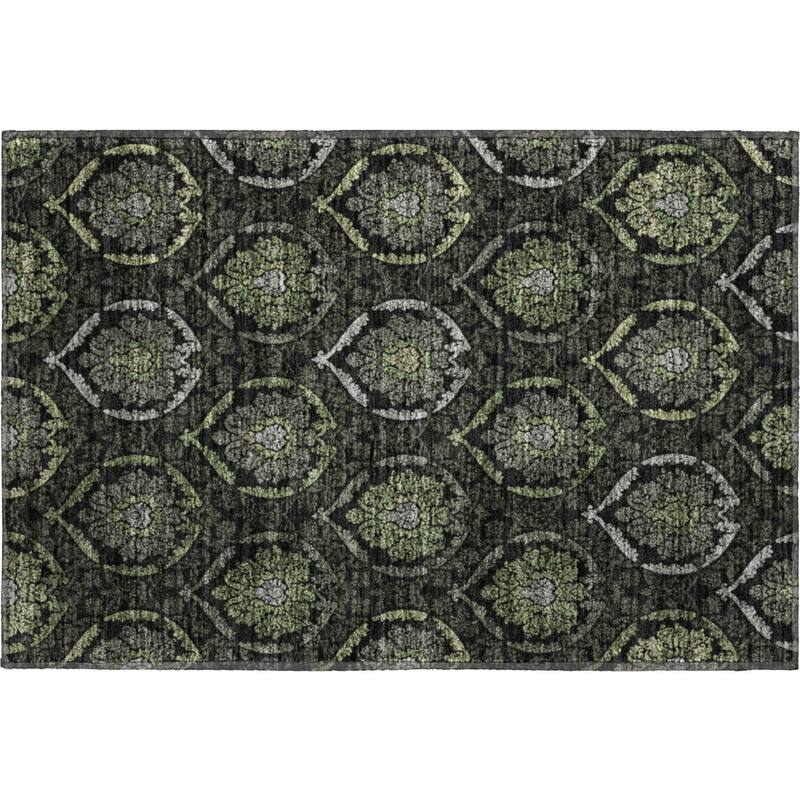 Premium Washable Super Soft Damask Glam Mayfield Rug