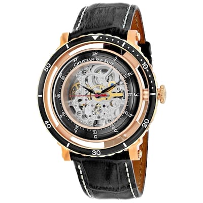 Christian Van Sant Men's Dome Silver Dial Watch - CV0749 - Silver Skeleton - 6 (36)