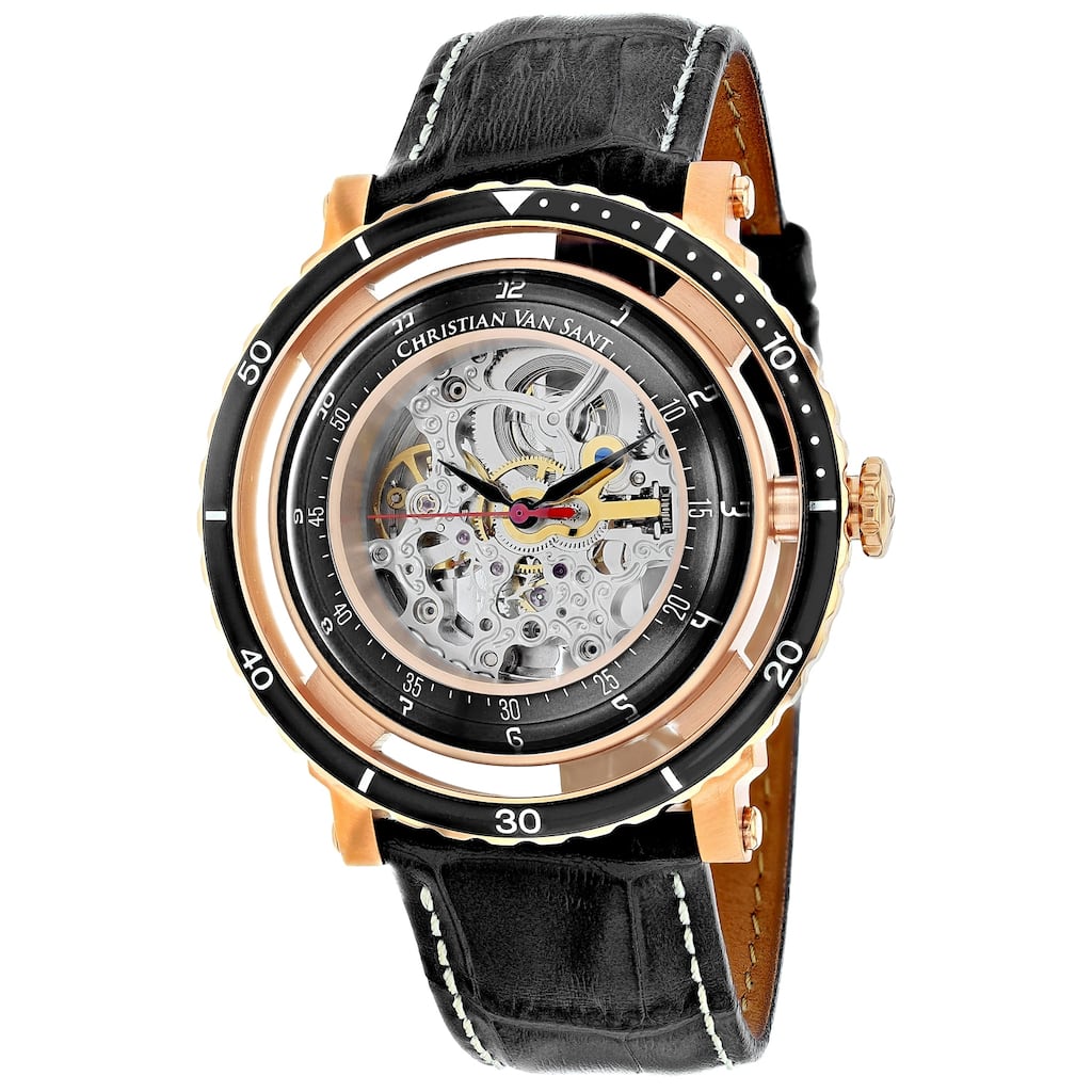Christian Van Sant Men's Dome Silver Dial Watch - CV0749 - Silver Skeleton - 6 (36)
