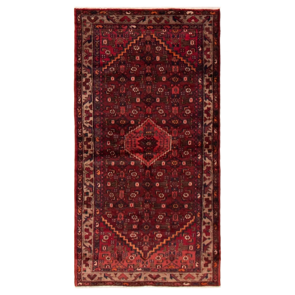 ECARPETGALLERY Hand-knotted Andelz Red Wool Rug - 3'8 x 6'11