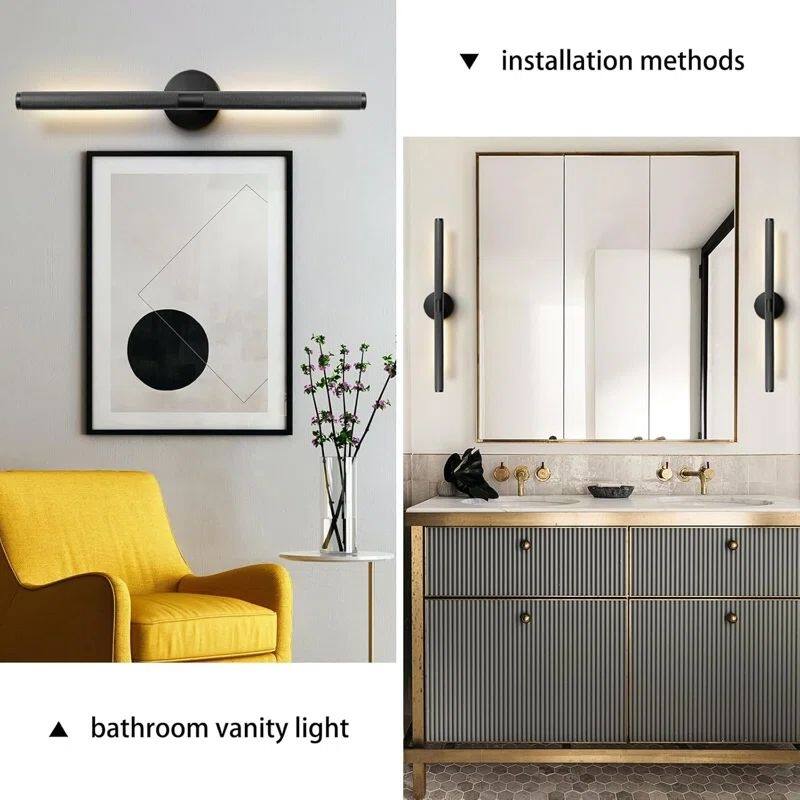 KAYLA Modern Wall Sconces, Brass Wall Mounted Lights, Bathroom Wall Picture Light for Living Room, Indoor Sconce Lighting