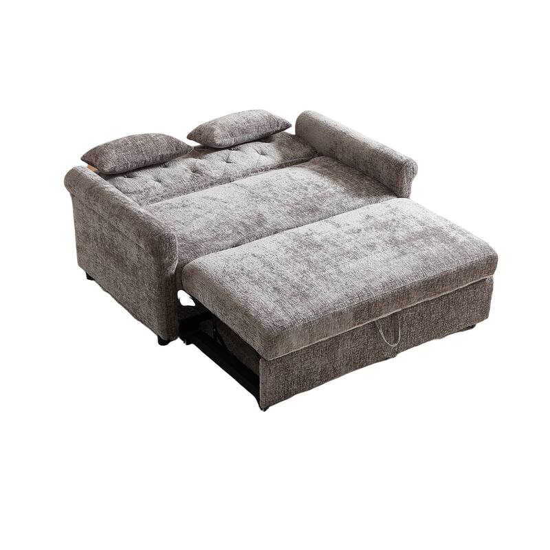 58.27 "cushioned sofa bed with adjustable backrest