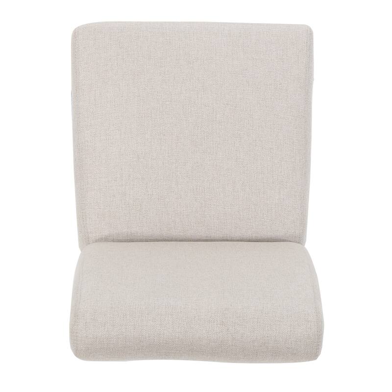 25" Contemporary Upholstered Counter Stools with Nailhead Trim (Set of 2), Wheat/Matte Black, Fabric