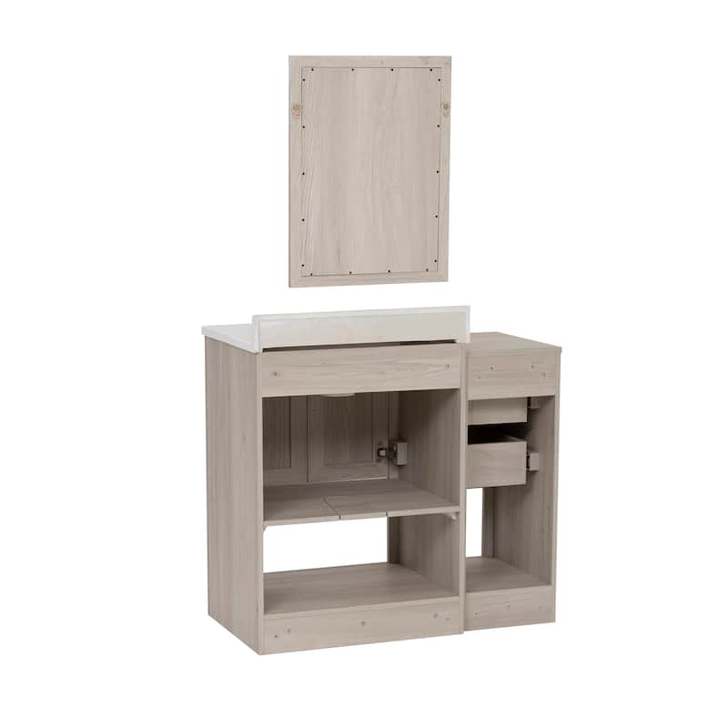 Blakely Vanity with Mirror and 12-inch Side Cabinet