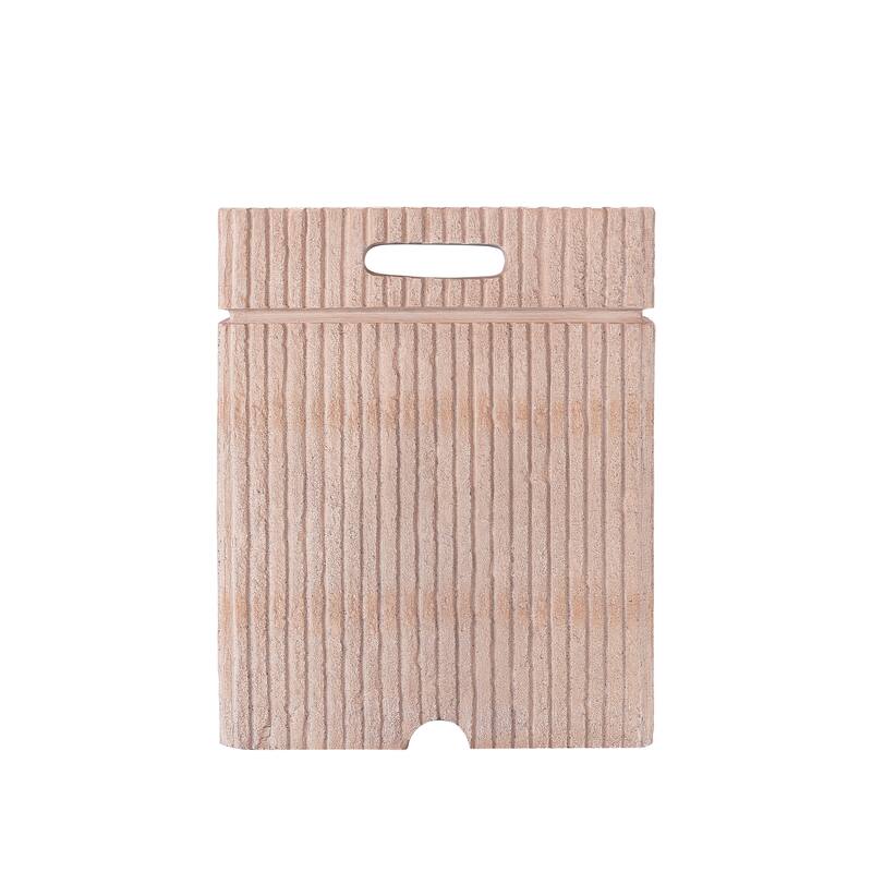 Christopher Knight Home - Olbia 16.15x20" Outdoor 2-in-1 Travertine MgO Propane Tank Holder/Side Table for Multiple Use