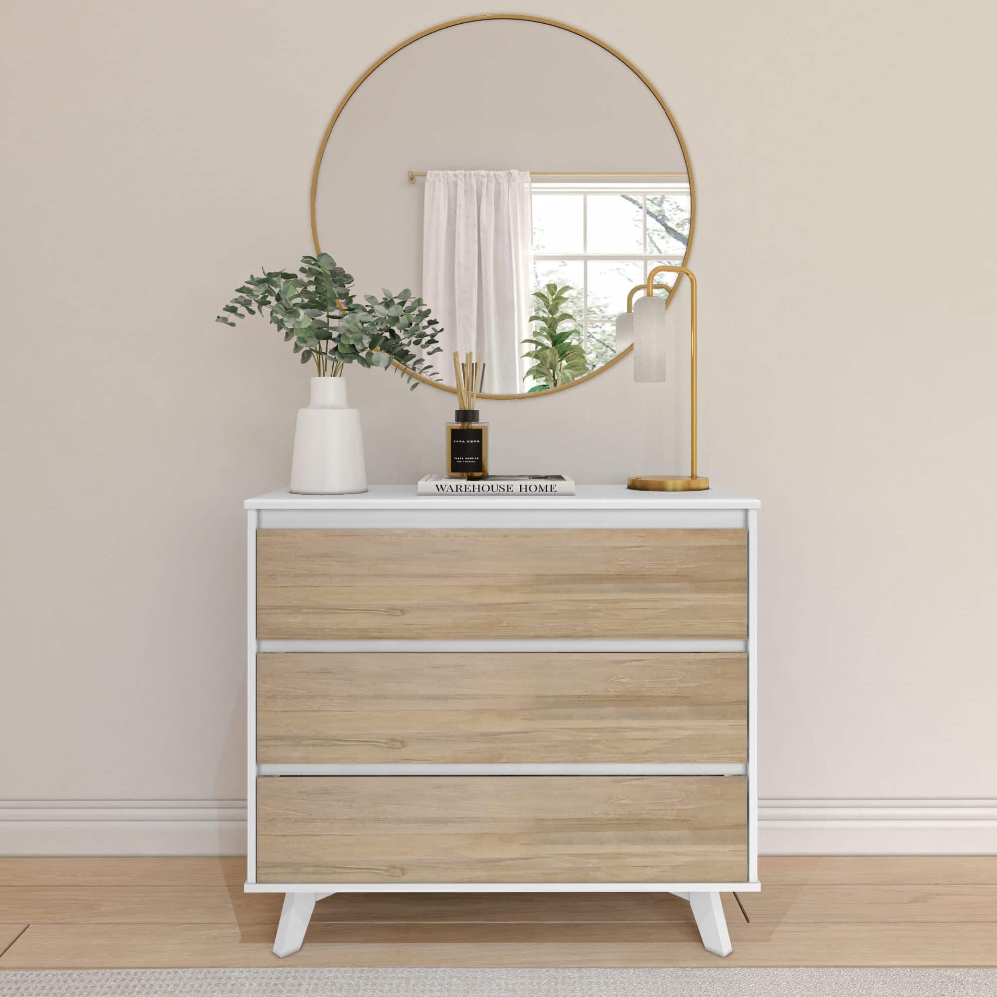 scandinavian dresser Floral Dresser, Danish Modern 4 Drawer Chest, Mid Mod Style Designed with safety in mind Scandinavian Antique 1800s Farmhouse Pine