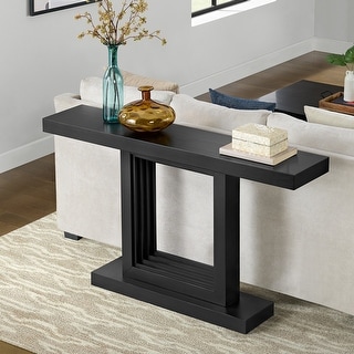 Alaterre Furniture Pismo Solid Wood Console Table 56 Inch Modern ...