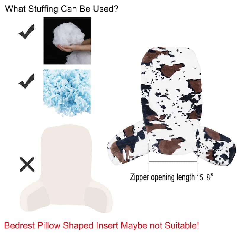 FauxFur Animal Pattern Reading Pillow Cover(Cover ONLY, NO INSERT)