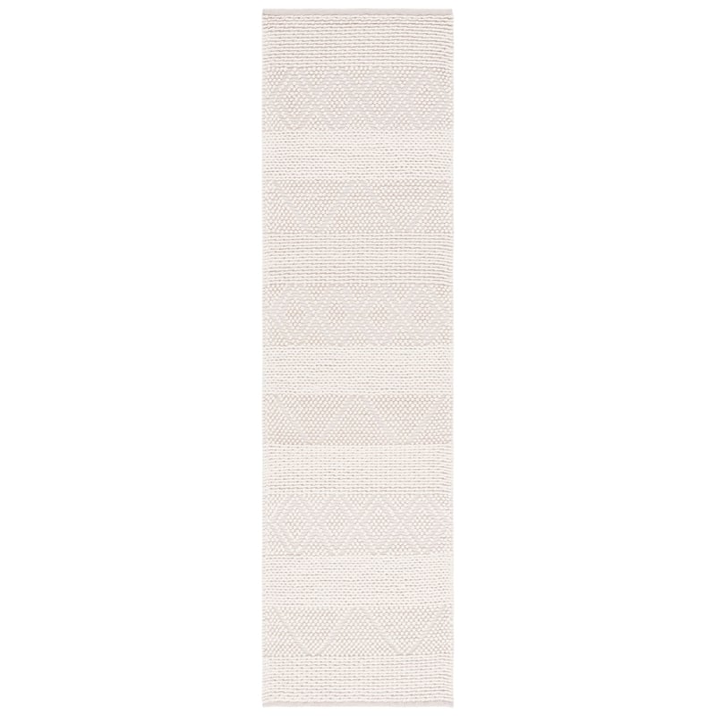 SAFAVIEH Handmade Natura Waltrude Wool Rug - 2'3" x 8' Runner - Ivory