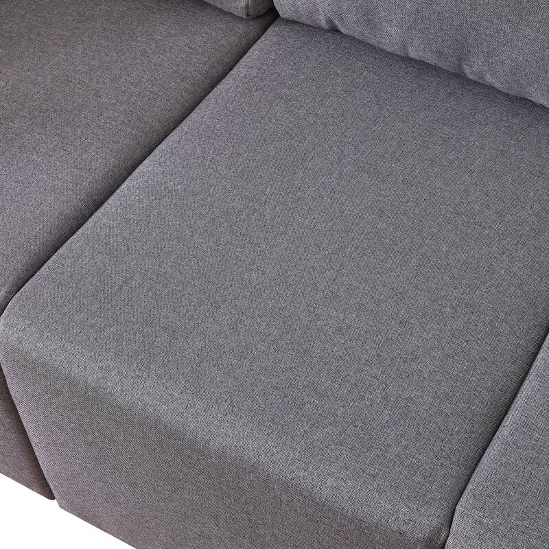 Modern Design Versatile Murphy Bed with Integrated Floor-Level Storage Cubbies,Sofa and Shelves for Bedroom