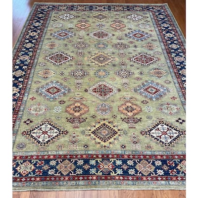 HERAT ORIENTAL Handmade Afghan Super Kazak Wool Rug - 8'10" x 12'2"