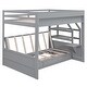 preview thumbnail 19 of 18, Merax Wood Full Size Convertible Bunk Bed with Storage Staircase