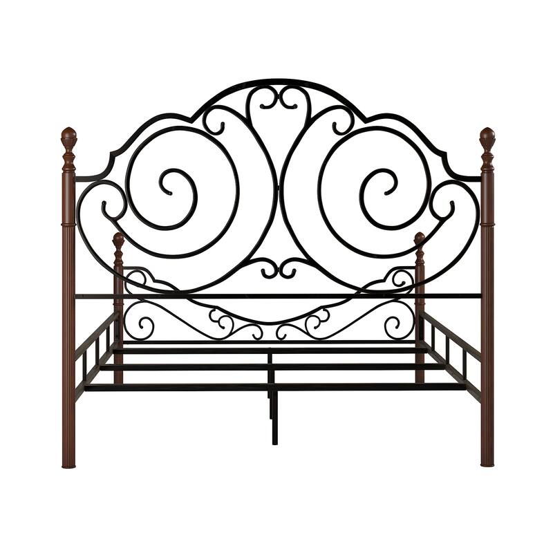 LeAnn Graceful Scroll Bronze Finish Iron Bed by iNSPIRE Q Classic
