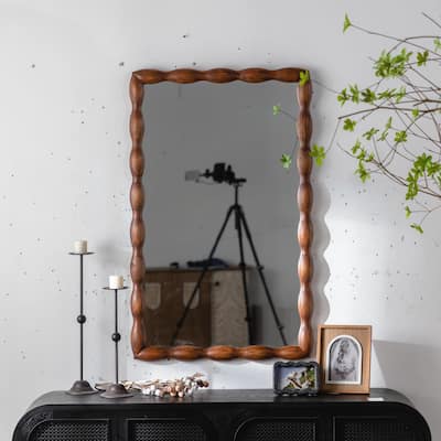 Modern Mirror with Solid Wood Frame