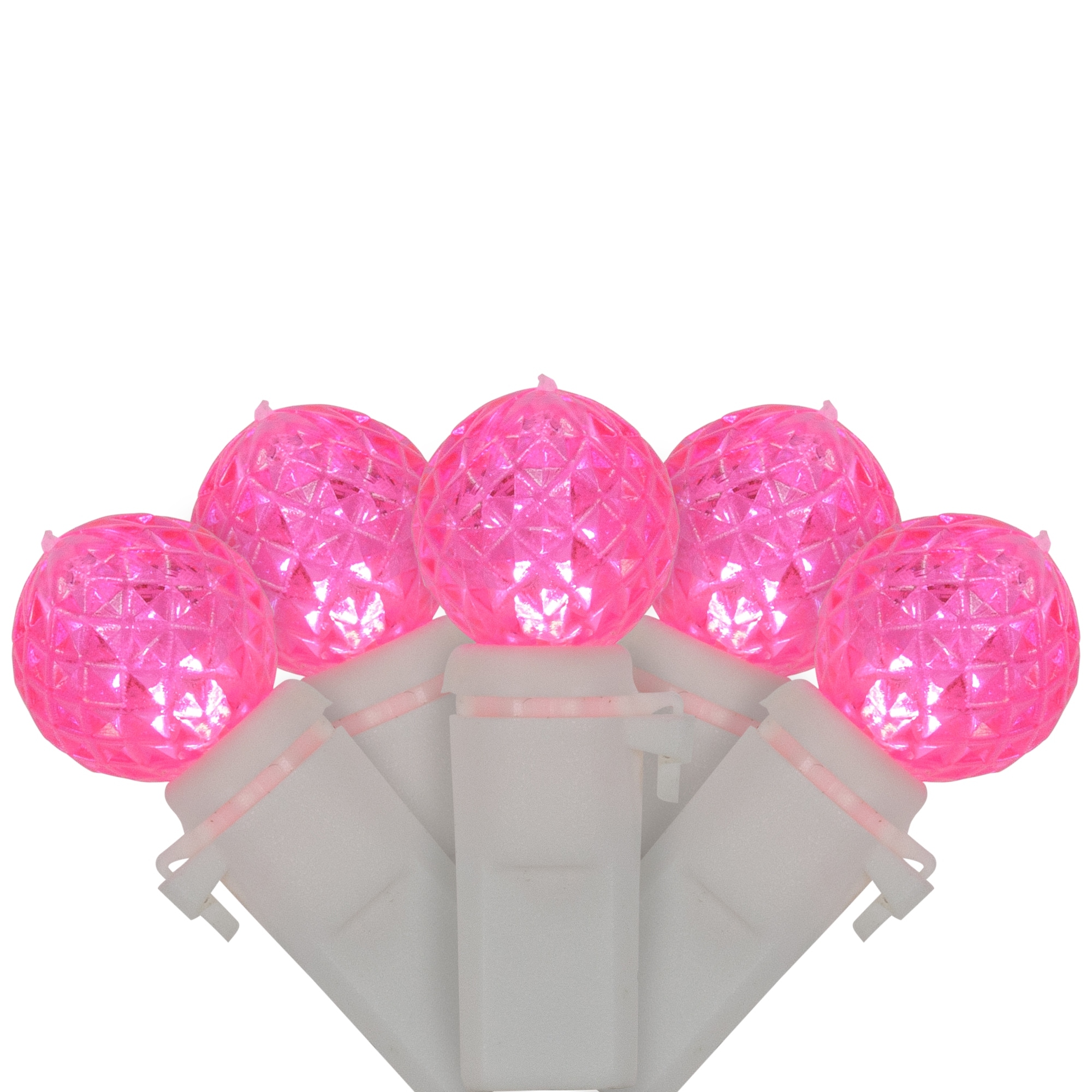 LED G12 Berry Christmas Lights 16' White Wire - 50 ct