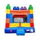 preview thumbnail 1 of 3, Pogo Bounce House Crossover Kids Inflatable Bounce House with Blower, Building Block Jumper