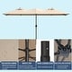 preview thumbnail 6 of 21, Kullavik 8 Pieces Outdoor Dining Set with 6 Swivel Chairs, X-Leg Table and Double-Sided Umbrella