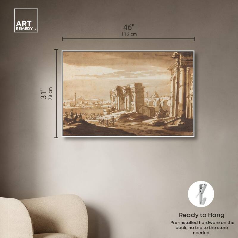 Capriccio View of Roman Ruins Canvas by Art Remedy