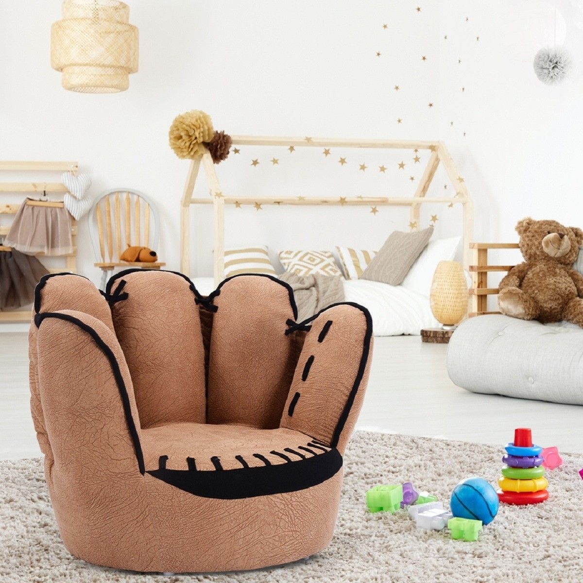 Costway Kids Sofa Five Finger Armrest Chair Couch Children Living Room On Sale Overstock 15969307