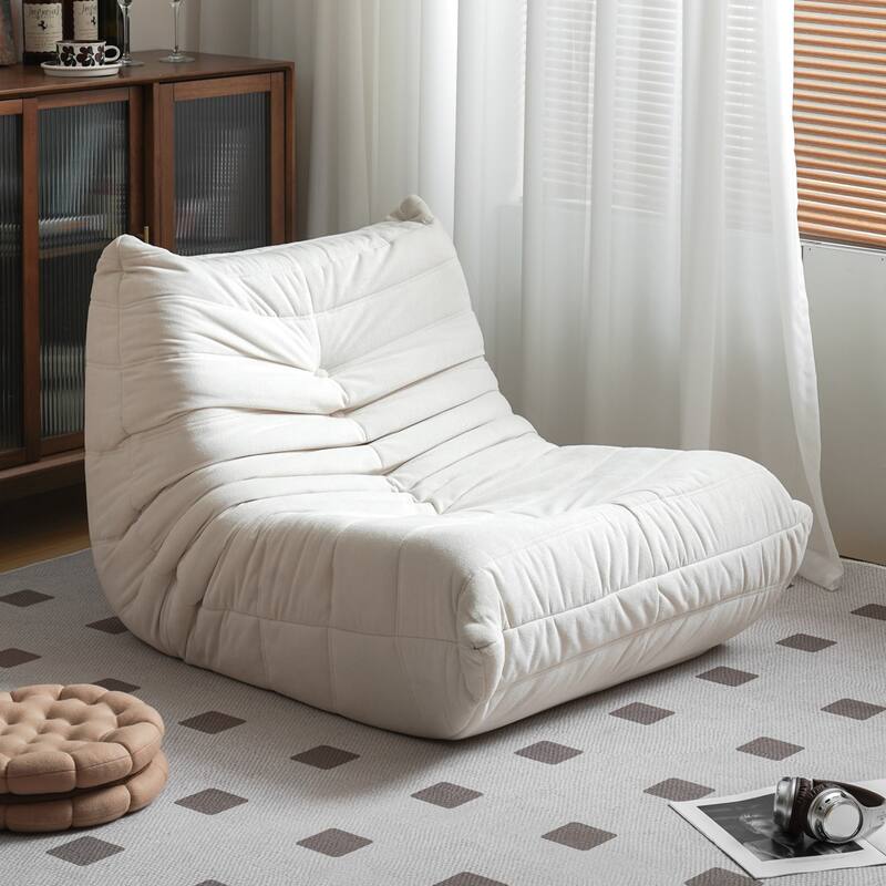 Bean Bag Chair Big Beanbag Chair for Adults Bean Bag Lounger Foam Chair for Home, Apartment, Living room - Off White