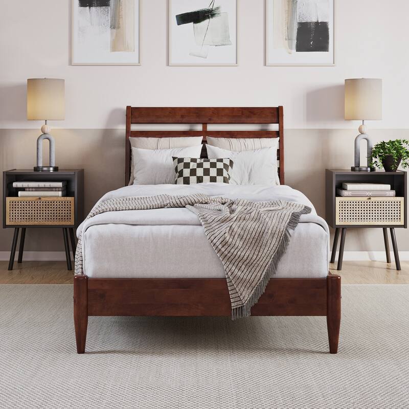 Savannah Solid Wood Low Profile Platform Bed