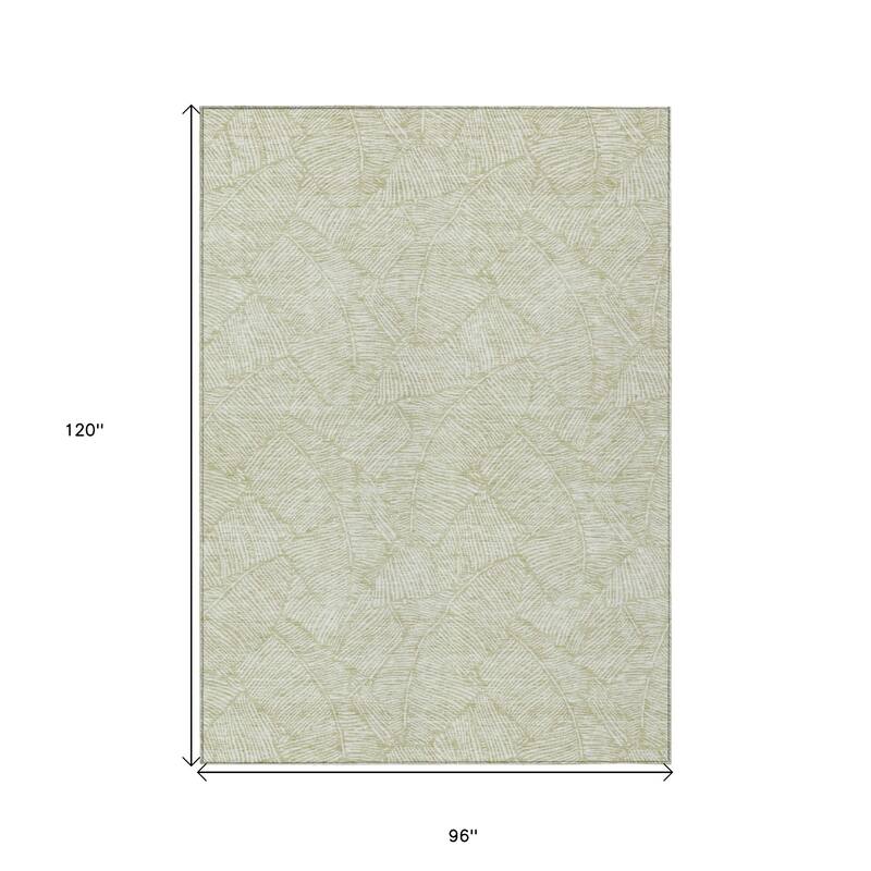 HomeRoots Floral Transitional Rectangle Outdoor Rug