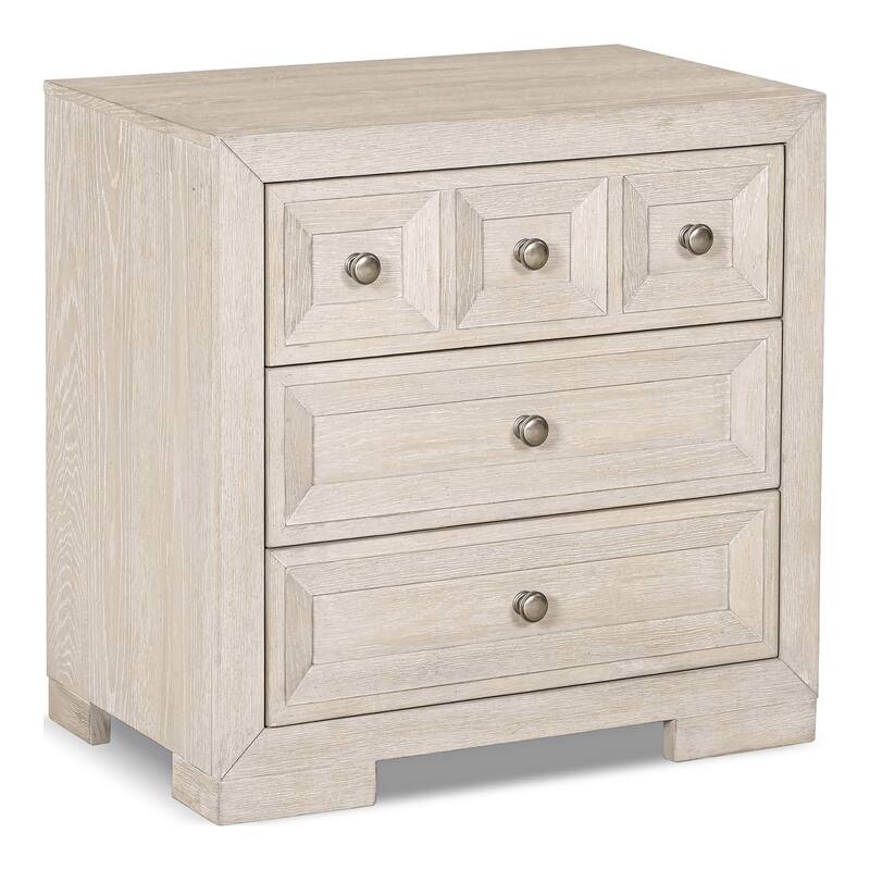 Furniture of America Durem Modern Classic 5-Piece Solid Wood Panel Bedroom Set with 3-Drawer Nightstand