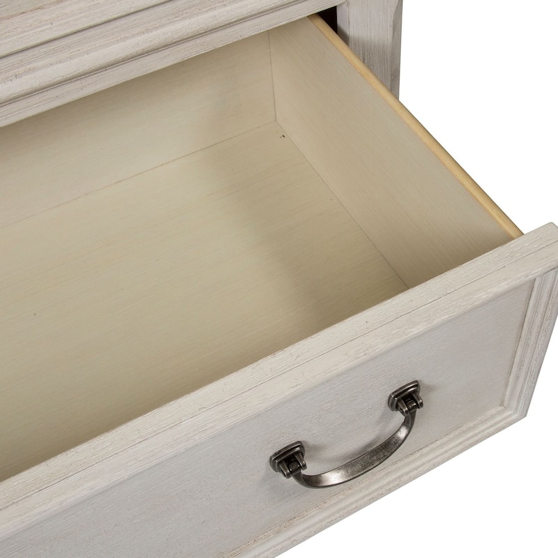 Bayside Antique White 5 Drawer Chest