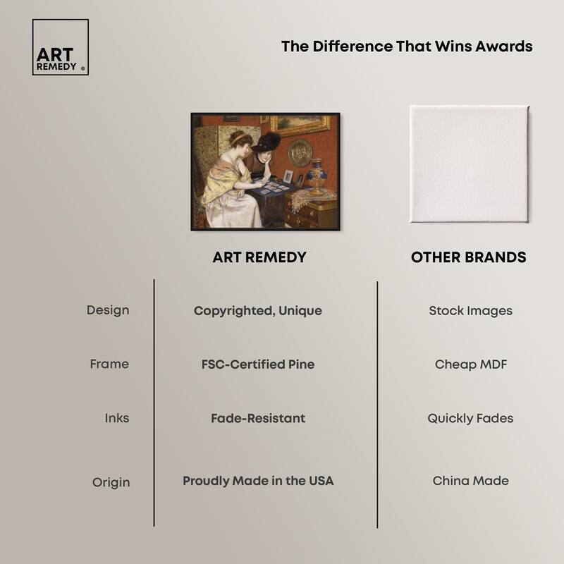 Reading the Cards Canvas by Art Remedy