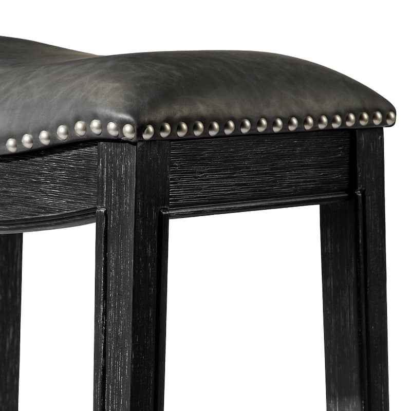 Maven Lane 26" Adrien Saddle Kitchen Counter Height Stool