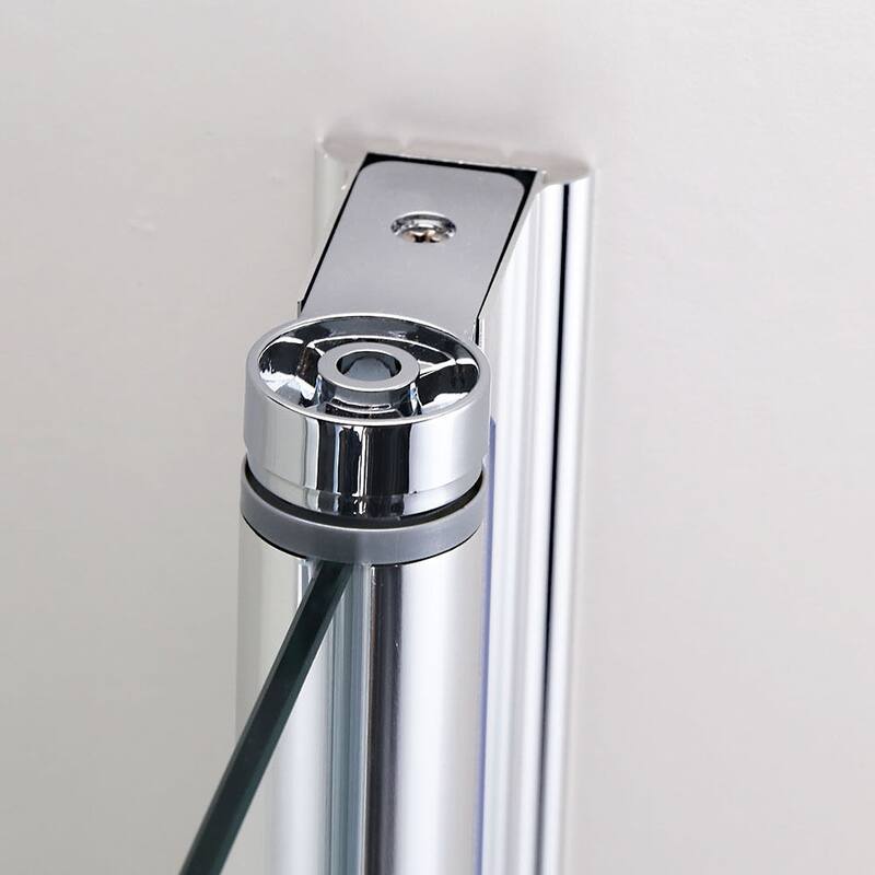 Elegant Adjustable Width Frameless Pivot Swing Shower Door with 1/4 inch Transparent Tempered by Certified Glass Door