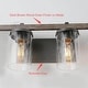 preview thumbnail 19 of 21, Fora Modern Farmhouse 4-Light Glass Bathroom Vanity Lights Rustic Metal Wall Sconces