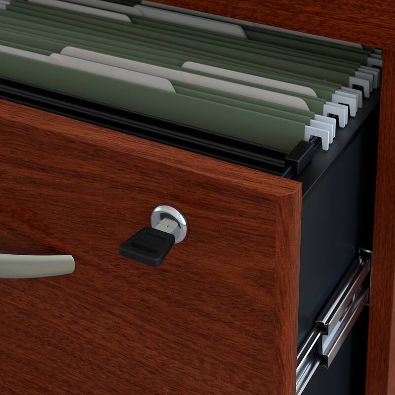 Series C 60W L Desk with Hutch and Drawers by Bush Business Furniture