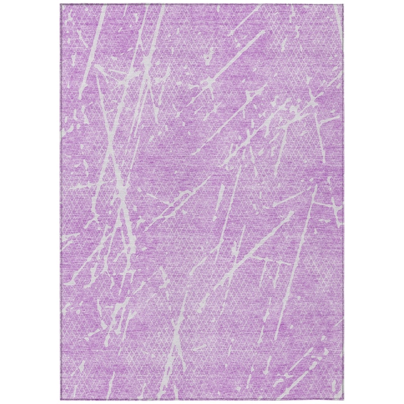 Machine Washable Indoor/ Outdoor Chantille Contemporary Crackle Rug