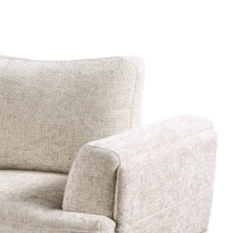 Batty Accent Chair, Light Brown Chenille, Attached Adjustable Back
