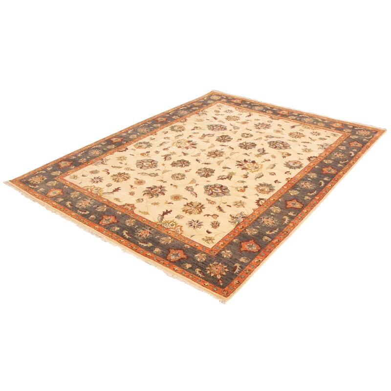 ECARPETGALLERY Hand-knotted Chobi Twisted Cream Wool Rug - 9'1 x 12'2