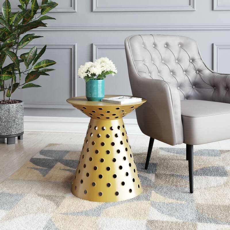 Side Table - 18" W x 18" D x 20" H - Gold