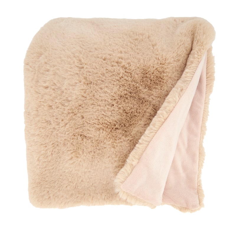 Warm Embrace Faux Rabbit Fur Throw