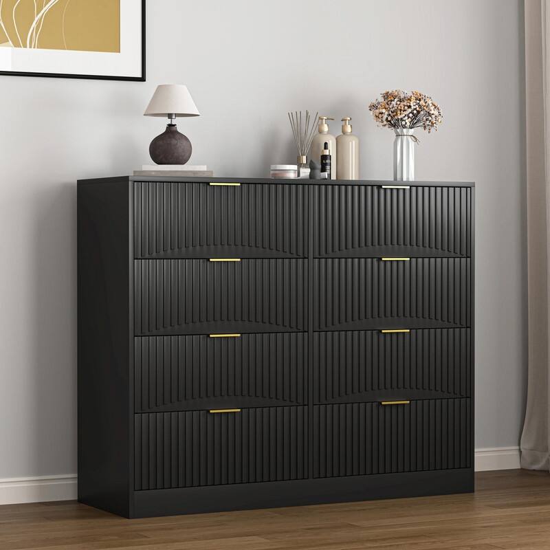 47.2" Modern 8-Drawer Wooden Dresser for Bedroom