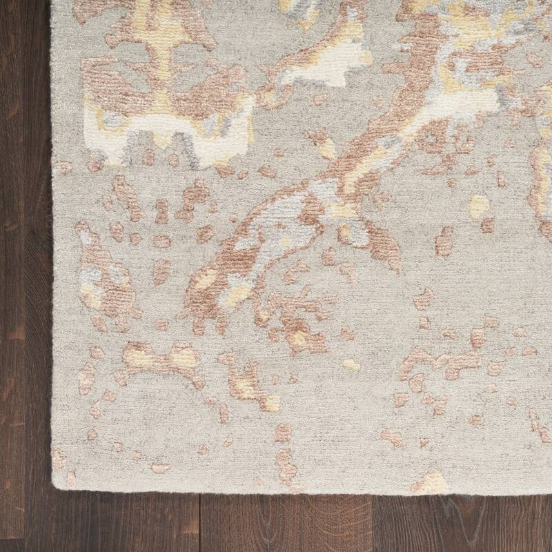 Nourison Silk Shadows Knotted Contemporary Abstract Area Rug
