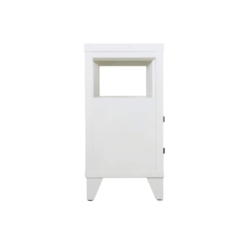 Handmade Wood 2-Drawer Nightstand with Open Shelf by East at Main