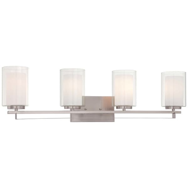 Minka Lavery 6104-84 4 Light Vanity Light from the Parsons Studio Collection - Brushed nickel