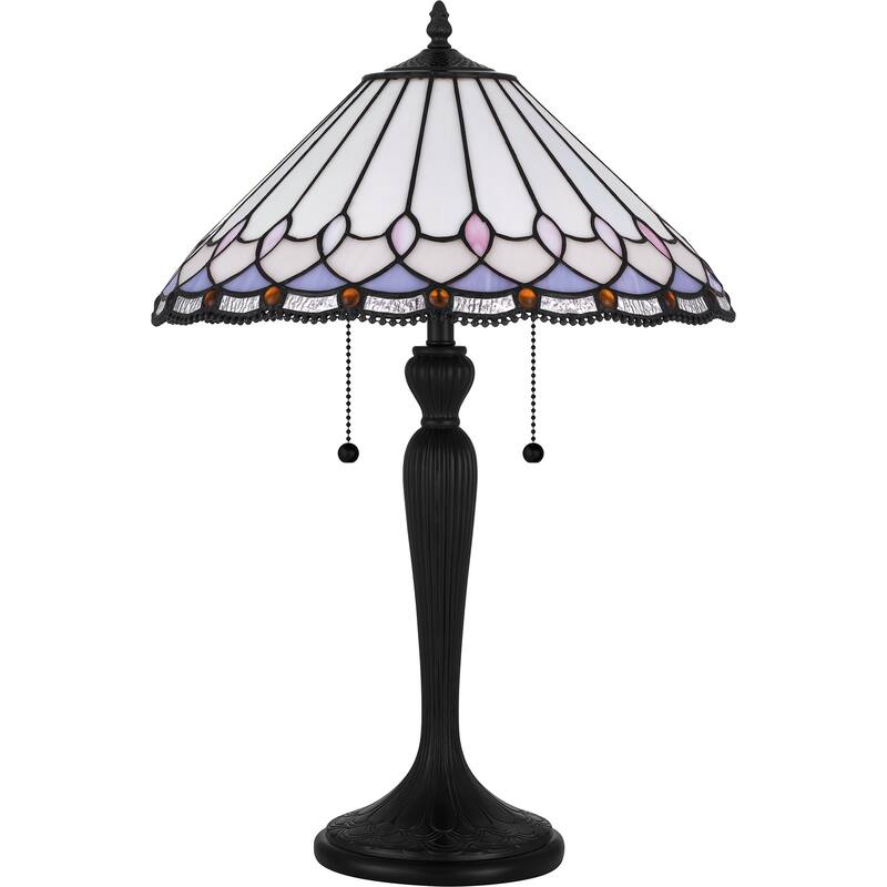 Inez 2-Light Matte Black Table Lamp