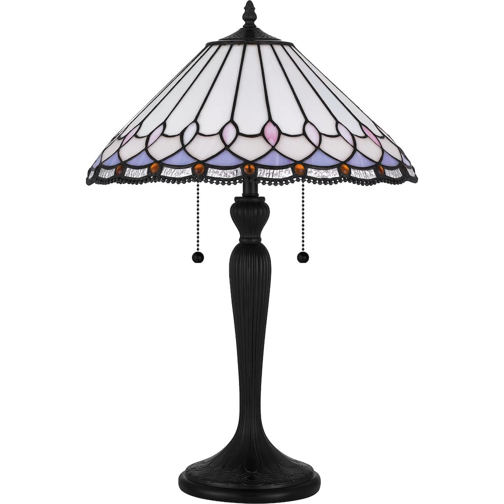 Inez 2-Light Matte Black Table Lamp