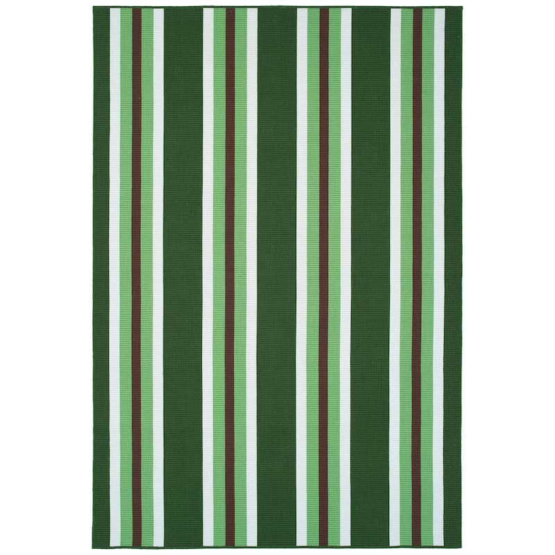Voavah Green Hand-Made Flatweave Indoor/Outdoor Area Rug - 2' x 3'