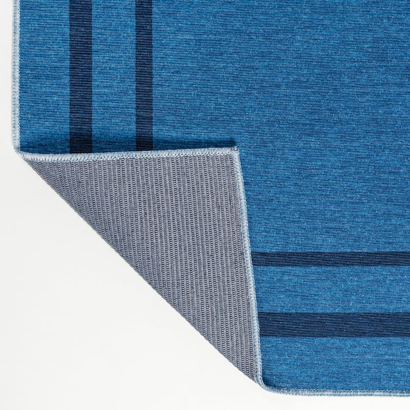 JONATHAN Y Ainsley Classic 2-Stripe Border Washable Area Rug