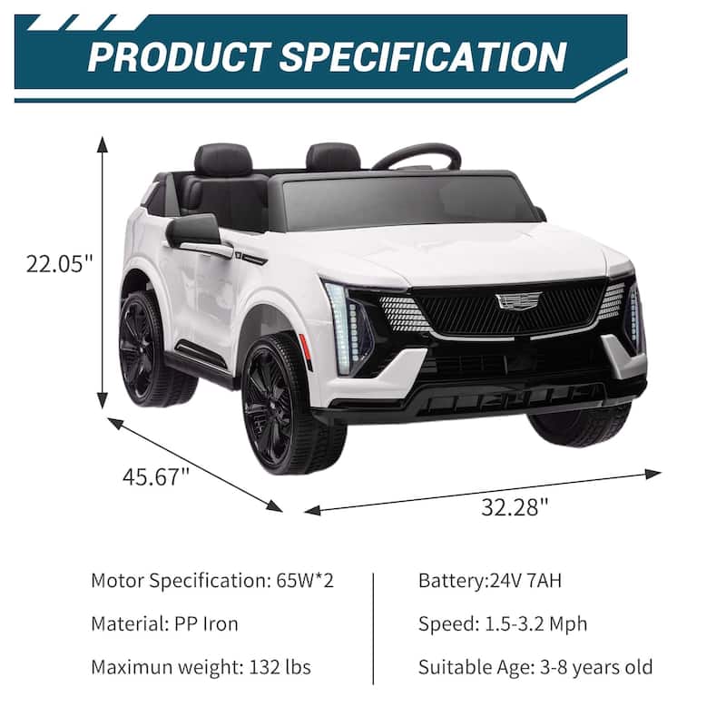 24V Ride on Car, Licensed Battery Powered Electric Vehicle
