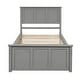 preview thumbnail 5 of 7, Twin Platform Kids Bed with Trundle, Solid Wood Frame, Space-Saving Design, Trundle Can Be Placed on Either Side, Grey
