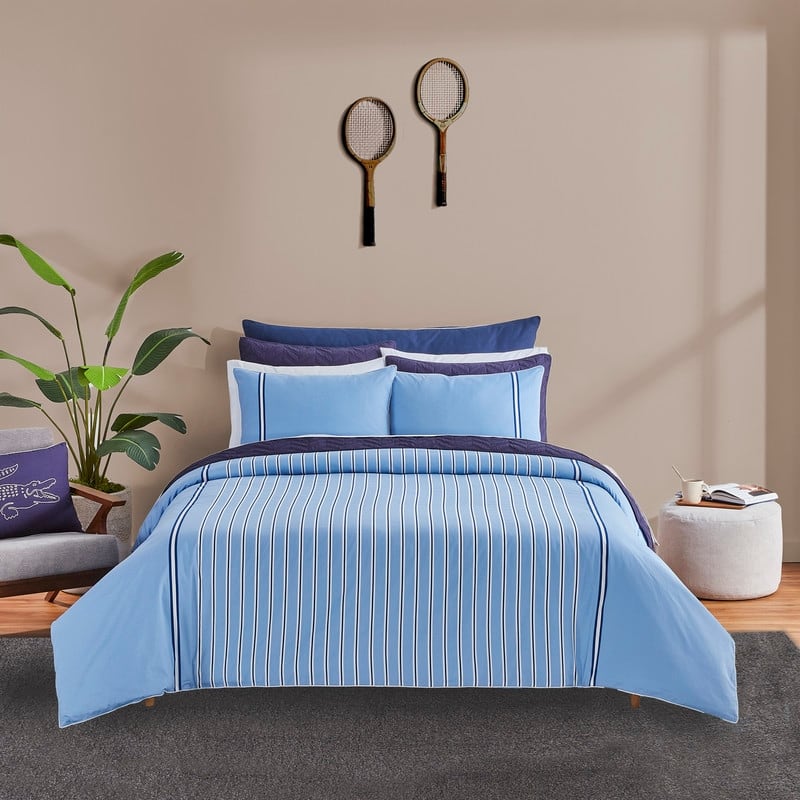 Lacoste Hollis Stripe Cotton Comforter Set
